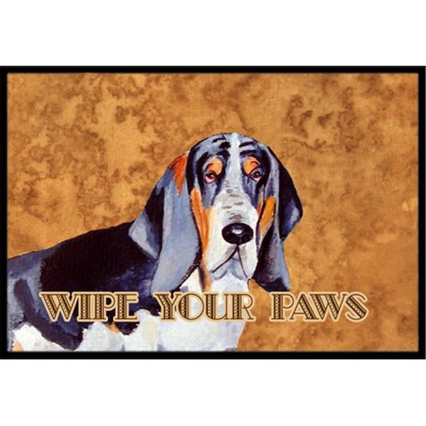 Jensendistributionservices 18 X 27 In. Basset Hound Wipe Your Paws Indoor Or Outdoor Mat MI2553973 - main